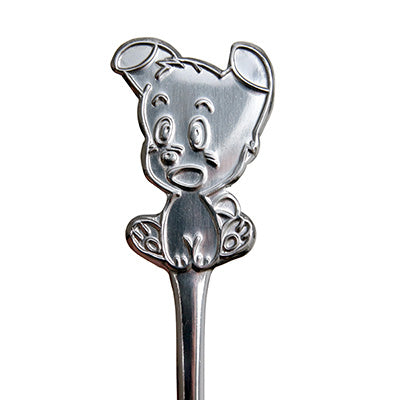 ステンレス製 わんわん フォーク 14cm 子供用