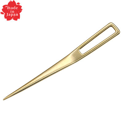 ステンレス製 ホールピック 9cm　ゴールド gold（プチカトラリー シリーズ）　日本製