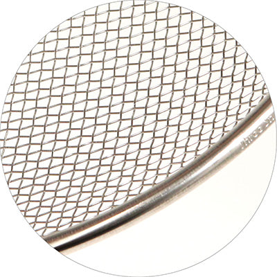 木柄 そば揚 厚網 6.5メッシュ 24cm