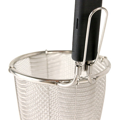 18-8ステンレス製 66ナイロン柄 パワーGてぼ＜極美＞ 丸底（8メッシュ）　日本製