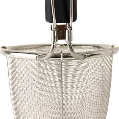 18-8ステンレス製 66ナイロン柄 パワーGてぼ＜極美＞ 丸底（8メッシュ）　日本製