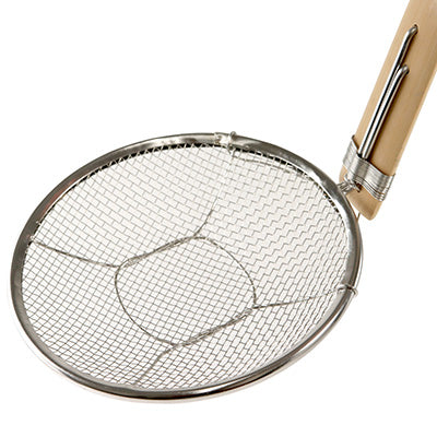 18-8ステンレス製 竹柄 そば揚 縦柄 18cm（6.5メッシュ） 業務用