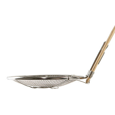 18-8ステンレス製 竹柄 そば揚 縦柄 18cm（6.5メッシュ） 業務用