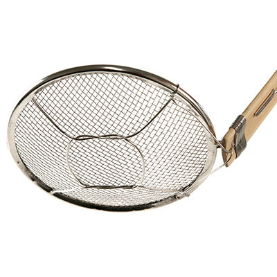 18-8ステンレス製 竹柄 そば揚 縦柄 18cm（6.5メッシュ） 業務用