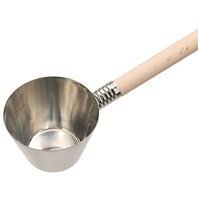 ステンレス製 木柄 調理杓子 うどん杓子 （中）270cc