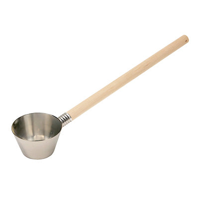 ステンレス製 木柄 調理杓子 うどん杓子 （小）180cc