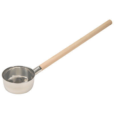 ステンレス製 木柄 水杓子 柏  （9cm 250cc ～16cm 1400cc）　日本製 汁物 お出汁 生地