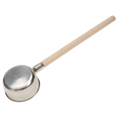 ステンレス製 木柄 水杓子 柏  （9cm 250cc ～16cm 1400cc）　日本製 汁物 お出汁 生地
