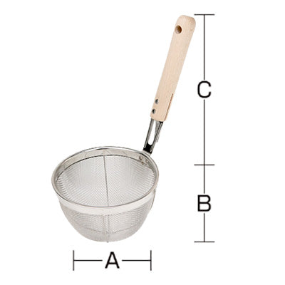 18-8 木柄 みそこし MINEX サイズ