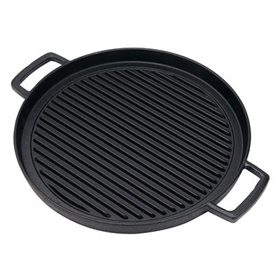 鉄製 グリルプレート 丸型 29cm 持ち手付（IH対応）ステーキ皿