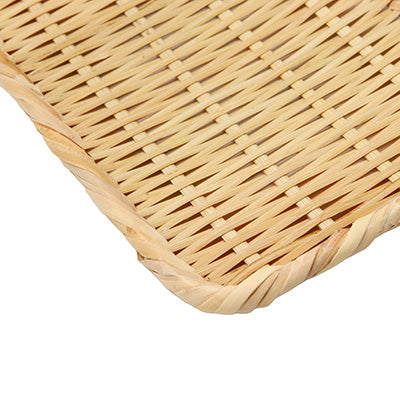 竹製 盆ざる 角 7寸（内寸：13.5cm×19cm）ザル 料理の盛付や食材の保管