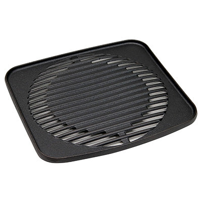 鉄鋳物  焼肉グリル （中）余分な脂が下に落ちヘルシー調理 家庭用 No.3978
