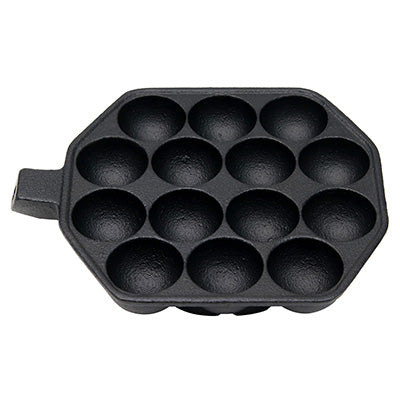 鉄鋳物 たこ焼器 TAKO DO（タコ ドゥ）！ 木柄 14穴 どんなコンロにもしっかり安定　日本製