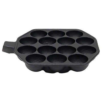 鉄鋳物 たこ焼器 TAKO DO（タコ ドゥ）！ 木柄 14穴 どんなコンロにもしっかり安定　日本製