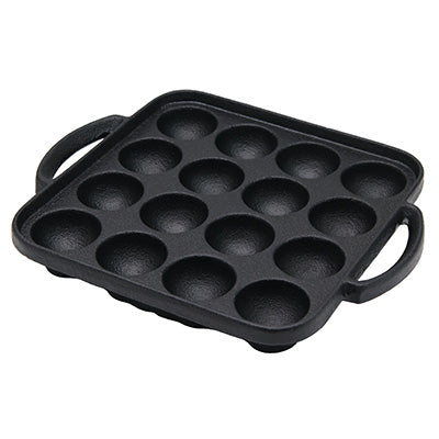 鉄鋳物 電調専科 たこ焼き器 16穴（IH・ガス火 対応）電磁調理器 五徳 コンロでも安定する特殊構造　日本製