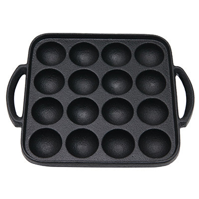 鉄鋳物 電調専科 たこ焼き器 16穴（IH・ガス火 対応）電磁調理器 五徳 コンロでも安定する特殊構造　日本製