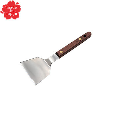 ステンレス製 木柄 起し金 （小 / 幅 6.5cm）起金 テコ コテ ヘラ　日本製