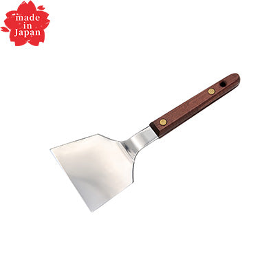 ステンレス製 木柄 起し金 （中 / 幅 7cm）起金 テコ コテ ヘラ　日本製
