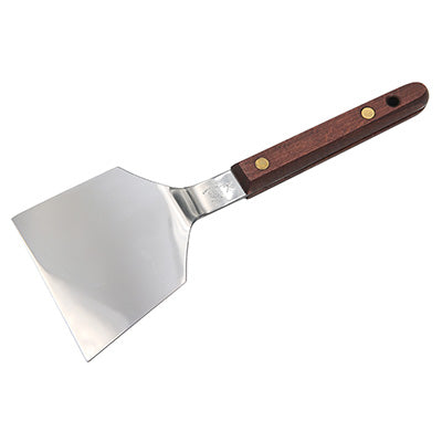 ステンレス製 木柄 起し金 （大 / 幅 7.5cm）起金 テコ コテ ヘラ　日本製