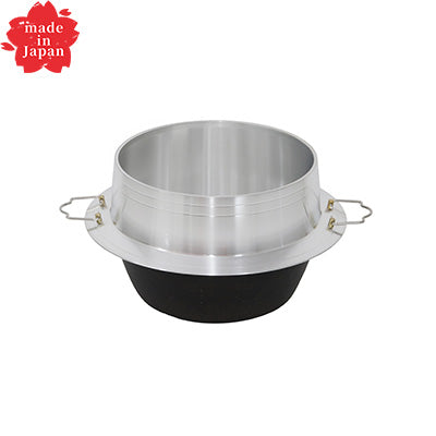 アルミ鋳物 釜 28cm 小釜 かま 羽釜 ご飯釜 炊飯釜　日本製 カン付