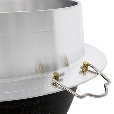 アルミ鋳物 釜 28cm 小釜 かま 羽釜 ご飯釜 炊飯釜　日本製 カン付