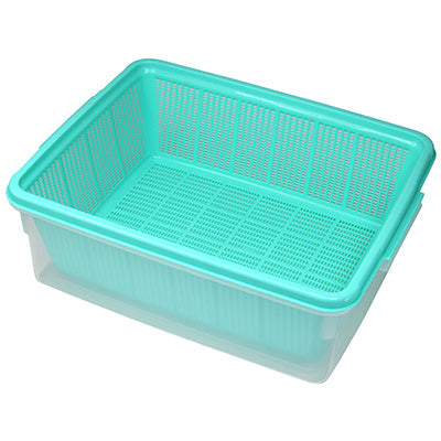 ザルコン（角）14L（水切ボール ざる）野菜 重ね置き ザル コンテナ　日本製