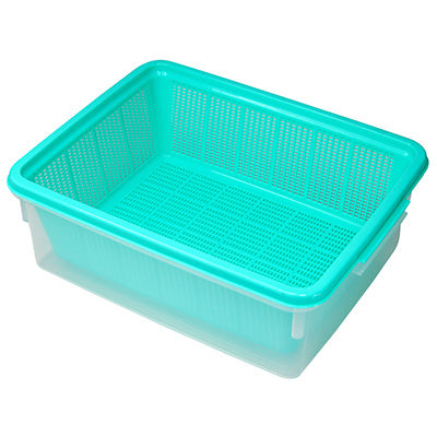 ザルコン（角）9.0L（水切ボール ざる）野菜 重ね置き ザル コンテナ　日本製