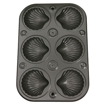 フッ素加工 ベイクウェア マドレーヌシェル 6P お菓子型 貝型 空焼き不要