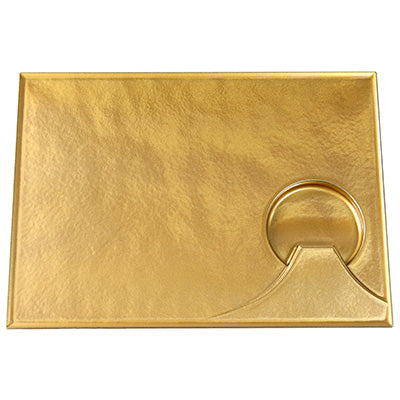 樹脂製 耐熱月山プレート 金雲（25cm×18cm） 光沢 トレー 皿　日本製