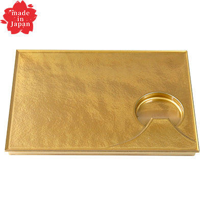 樹脂製 耐熱月山プレート 金雲（25cm×18cm） 光沢 トレー 皿　日本製