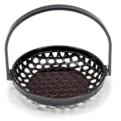 樹脂製 5寸 竹かご Φ14.8cm (折りたたみ式）マロン 盛り付け 皿 天ぷら 前菜 器 高級感　日本製