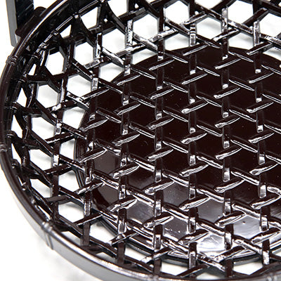 樹脂製 5寸 竹かご Φ14.8cm (折りたたみ式）マロン 盛り付け 皿 天ぷら 前菜 器 高級感　日本製