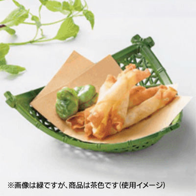 樹脂製 5.5寸 やすらぎ三角平皿 （16.4cm×15.8cm）茶パール 盛り付け 皿 前菜 器 高級感　日本製