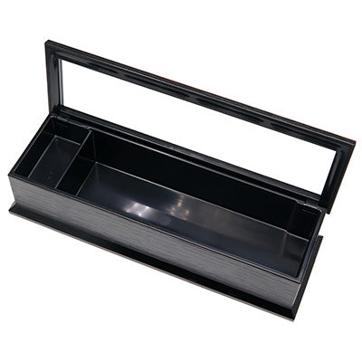 樹脂製 元禄箸箱 楊枝入付 黒渕朱（24cmまでの箸）　箸入 箸ケース 箸箱 楊枝入 卓上