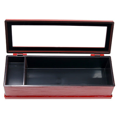 樹脂製 元禄箸箱 楊枝入付 朱渕黒 （21cmまでの箸）箸入 箸ケース 箸箱 楊枝入 卓上