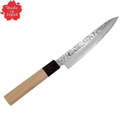 堺孝行 33層槌目ダマスカス 和ペティ 15cm（和式シリーズ）　日本製