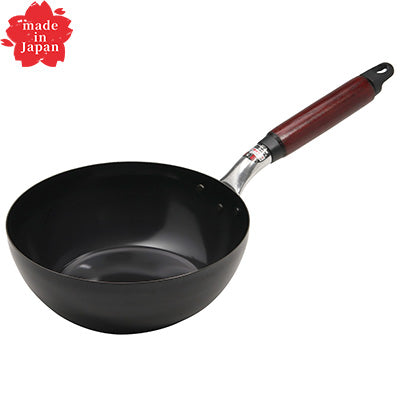 鉄製 味達人 いため鍋 20cm・28cm シリコン加工 空焼き不要 木柄 高温調理 軽量 家庭【ガス・IH】 フライパン　日本製
