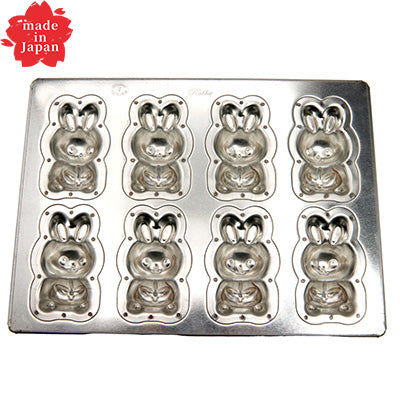 シルバー天板 ウサギ 8P　製菓 焼き菓子 空焼き不用 熱伝導 ケーキ　日本製