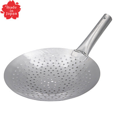 18-0ステンレス製 シャーレン鍋(ステンパンチング)　日本製 すくう