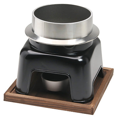 お釜かまどセット（内面 フッ素加工） 大 1合用 黒木 卓上 釜めし