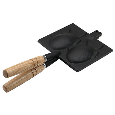 たい焼き器 木柄 家庭用 鋳鉄 2匹 熱伝導 アウトドア 製菓 – エビスヤ