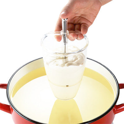 クリスタル ドーナツ メーカー ドーナツ絞り器（ステンレス底ふた・透明容器）落とすだけ 一度に作れる