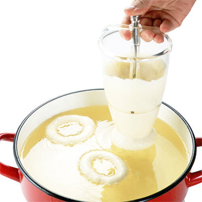 クリスタル ドーナツ メーカー ドーナツ絞り器（ステンレス底ふた・透明容器）落とすだけ 一度に作れる