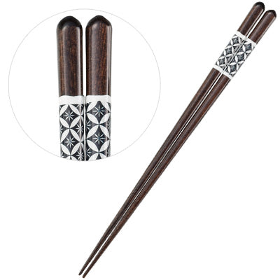 天然木 紋菱箸(もんびし) 21cm～ 滑り止め加工 食洗器対応 日本製