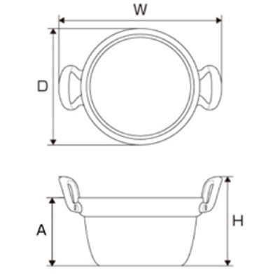 アルミ製 段付鍋 ホクア 槌目 打出し鍋 熱伝導率 取っ手付き 15.5cm～【ガス専用】　日本製
