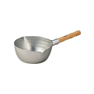 アルミ製 雪平鍋(SS) 両口鍋 ホクア 15cm～ 槌目 熱伝導性 目盛り付【ガス専用】　日本製