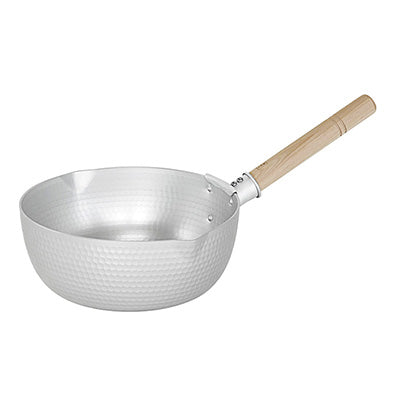 アルミ製 雪平鍋(SS) 両口鍋 ホクア 15cm～ 槌目 熱伝導性 目盛り付【ガス専用】　日本製