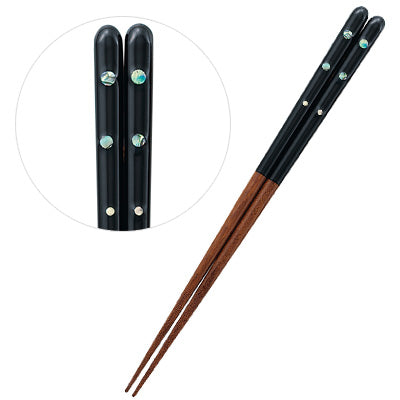 天然木 貝花丸箸 20.5cm～ 滑り止め加工 食洗器対応 日本製