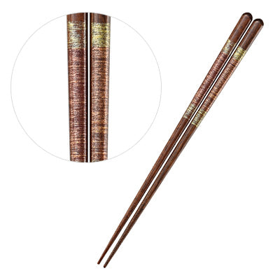 天然木 金襴（きんらん）箸 21cm～ 滑り止め加工 食洗器対応 日本製