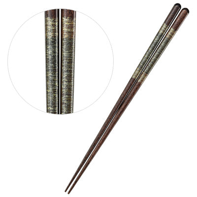 天然木 金襴（きんらん）箸 21cm～ 滑り止め加工 食洗器対応 日本製